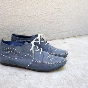 Cobalt Hush Puppies Moccasins